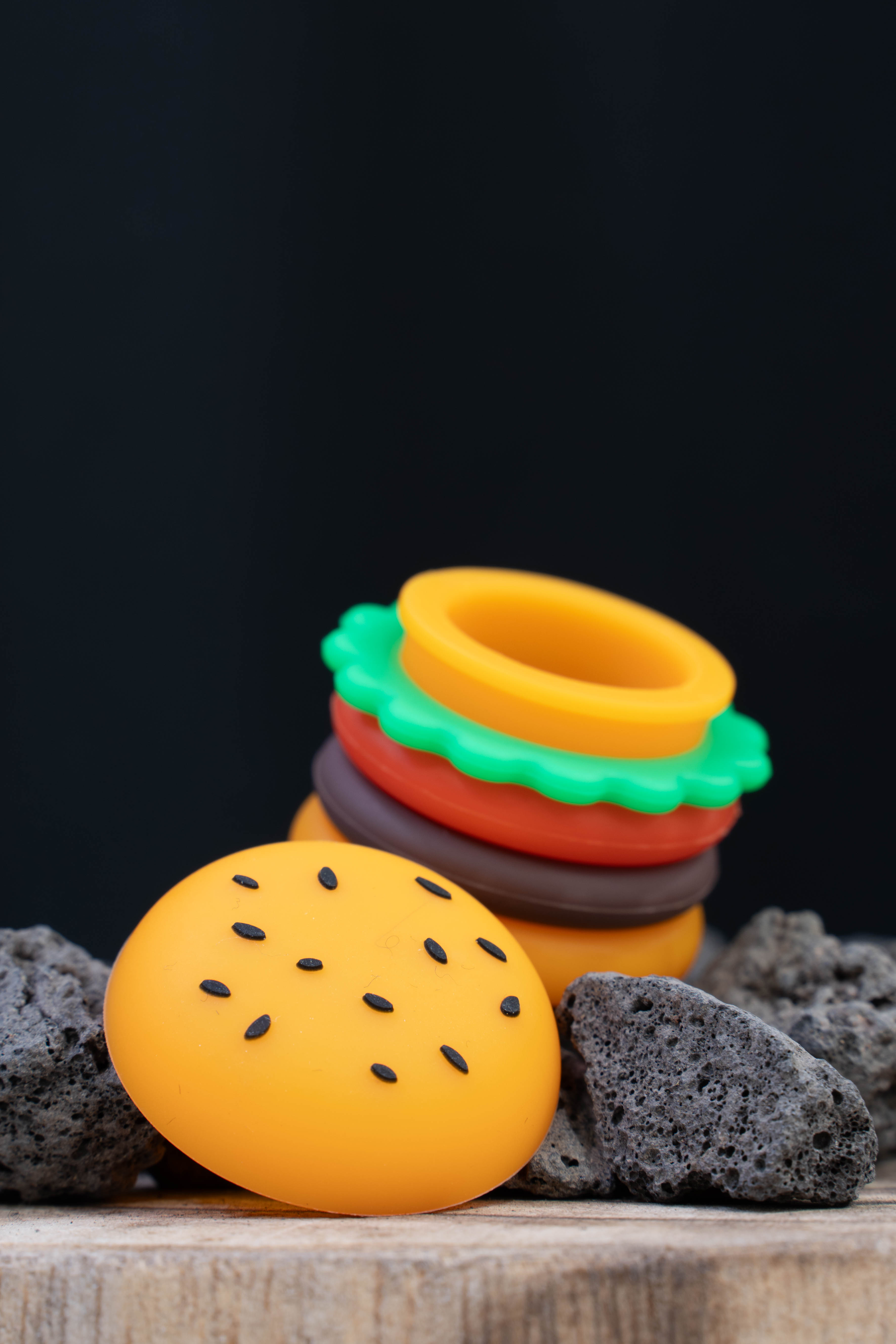 Bote de Silicona con Forma de Hamburguesa